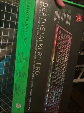 NEW Razer Deathstalker V2 Pro RGB Keyboard — Black with Multicolor Backlight